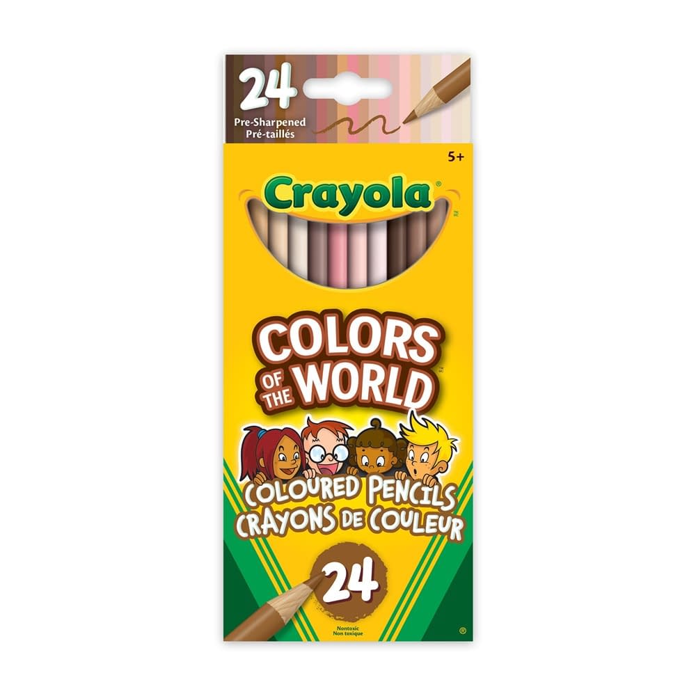 Crayola Colours of the World Coloured Pencils (pre-sharpened) - 24 pack