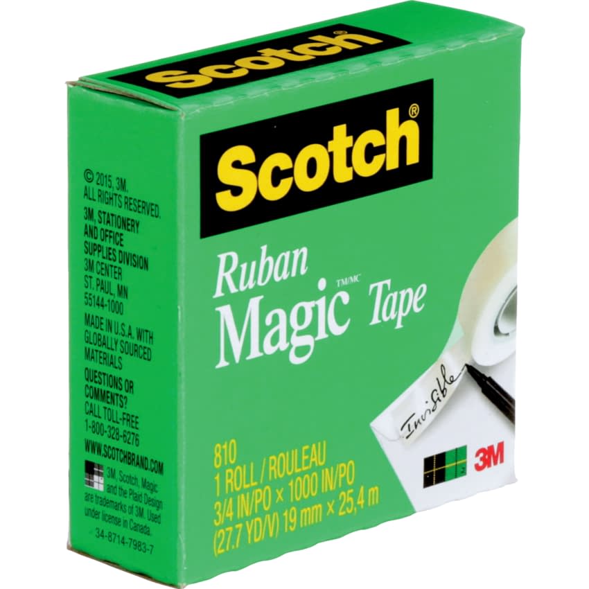 Scotch Magic Tape 3/4 in x 27.7 yd (19 mm x 25.4 m)